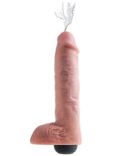 KING COCK - PENE REALISTICO EYACULADOR NATURAL 27.94 CM - Sensuana.es