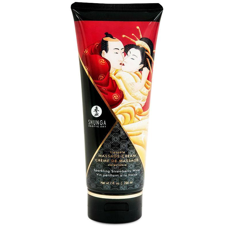 SHUNGA - CREMA MASAJE FRESAS Y CAVA 200 ML - Sensuana.es