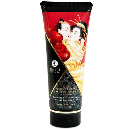 SHUNGA - CREMA MASAJE FRESAS Y CAVA 200 ML - Sensuana.es