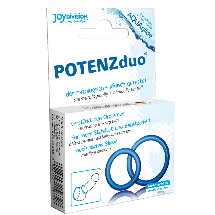 JOYDIVISION POTENZDUO - ANILLOS PARA PENE AZUL - S - Sensuana.es