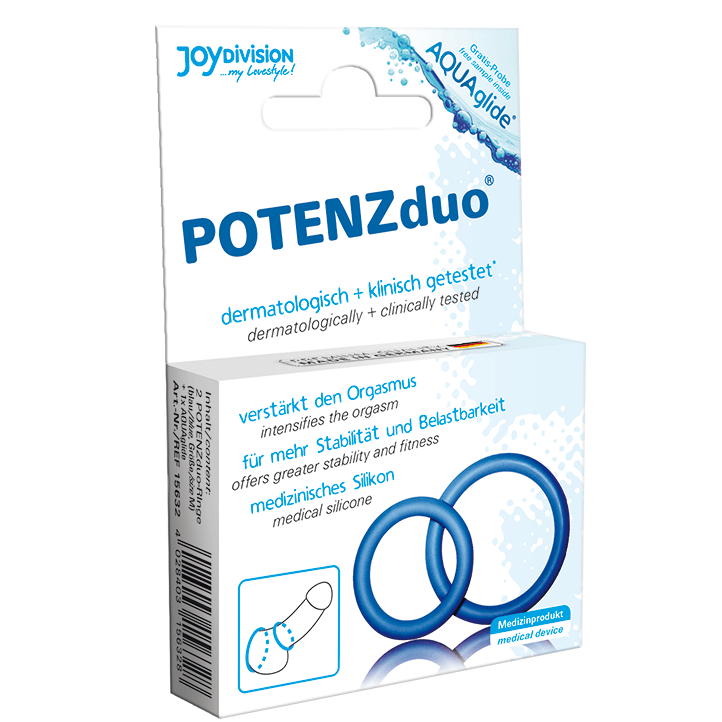 JOYDIVISION POTENZDUO - ANILLOS PARA PENE AZUL - XL - Sensuana.es