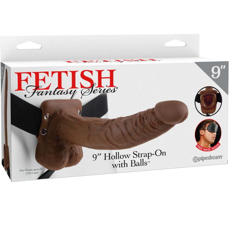 FETISH FANTASY SERIES - 9 ARNES CON TESTICULOS HUECO MAN 22.9 CM MARRON - Sensuana.es