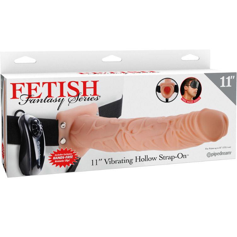 FETISH FANTASY SERIES - 11 ARNES VIBRADOR CON TESTICULOS HUECO MAN 27.9 CM NATURAL - Sensuana.es