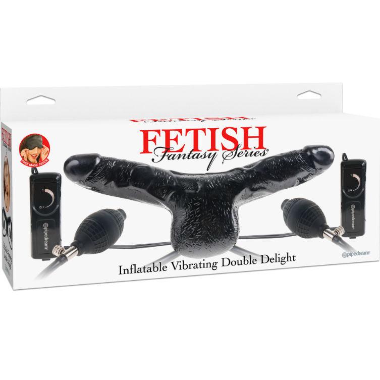 FETISH FANTASY SERIES - SERIES DOBLE PENE VIBRADOR INFLABLE NEGRO - Sensuana.es