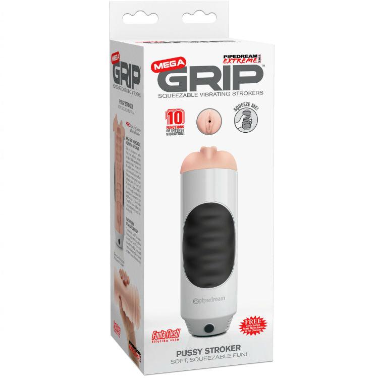 EXTREME TOYZ - PIPEDREAM MEGA GRIP VAGINA MASTURBADOR VIBRADOR - Sensuana.es