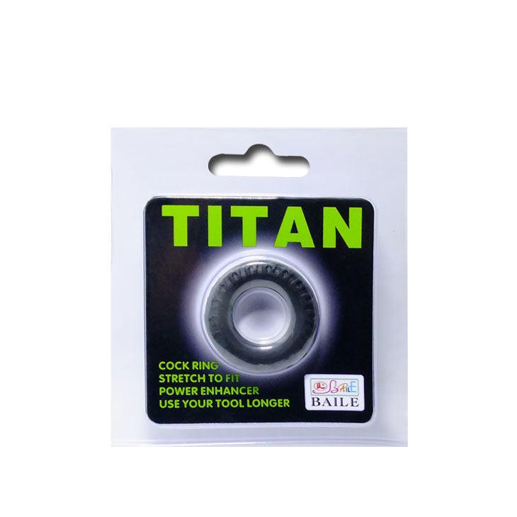 BAILE - TITAN COCKRING BLACK GREEN 2 CM - Sensuana.es