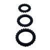 BAILE - TITAN SET 3 PCS COCK RING BLACK 2.8 + 2.4 + 1.9 CM - Sensuana.es