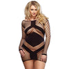 LEG AVENUE - MINI VESTIDO RED SEXY NEGRO TALLA GRANDE 1X/2X - Sensuana.es