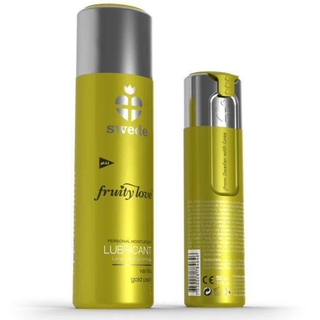 SWEDE - FRUITY LOVE LUBRICANTE PERA GOLDEN Y VAINILLA 50 ML - Sensuana.es