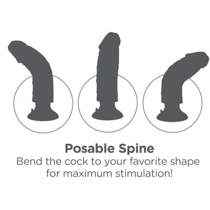 KING COCK - DILDO VIBRADOR 17.78 CM NATURAL - Sensuana.es