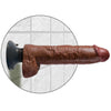 KING COCK - DILDO VIBRADOR CON TESTICULOS 25.5 CM COLOR MARRON - Sensuana.es