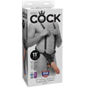 KING COCK - STRAP-ON CON DILDO HUECO 28 CM Y TIRANTES COLOR CARNE - Sensuana.es