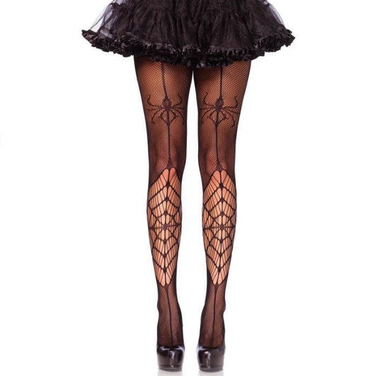 LEG AVENUE - MEDIAS SPIDER NEGRO - Sensuana.es