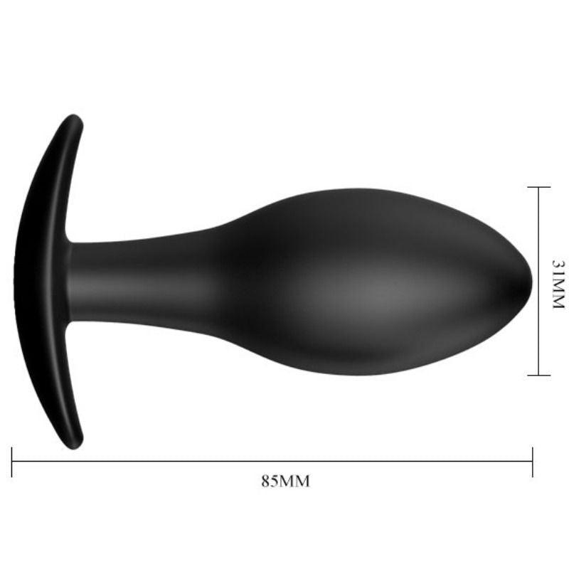 PRETTY LOVE - PLUG ANAL SILICONA ANCLA 8.5 CM NEGRO - Sensuana.es