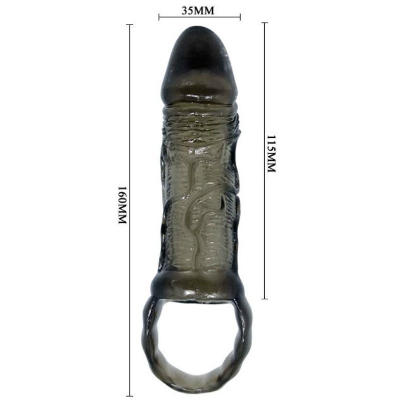 BAILE - FUNDA EXTENSORA PENE CON STRAP PARA TESTICULOS 11.5 CM - Sensuana.es