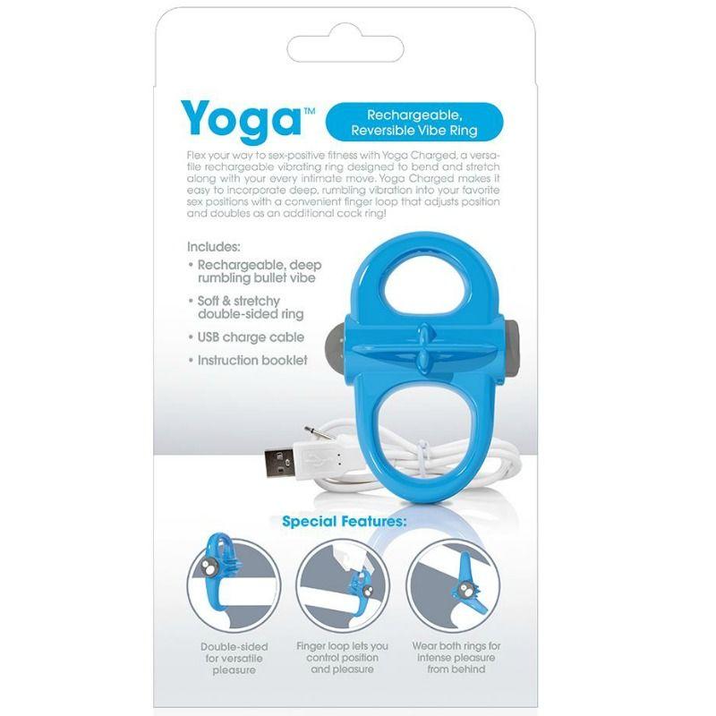 SCREAMING O - ANILLO VIBRADOR RECARGABLE YOGA AZUL - Sensuana.es