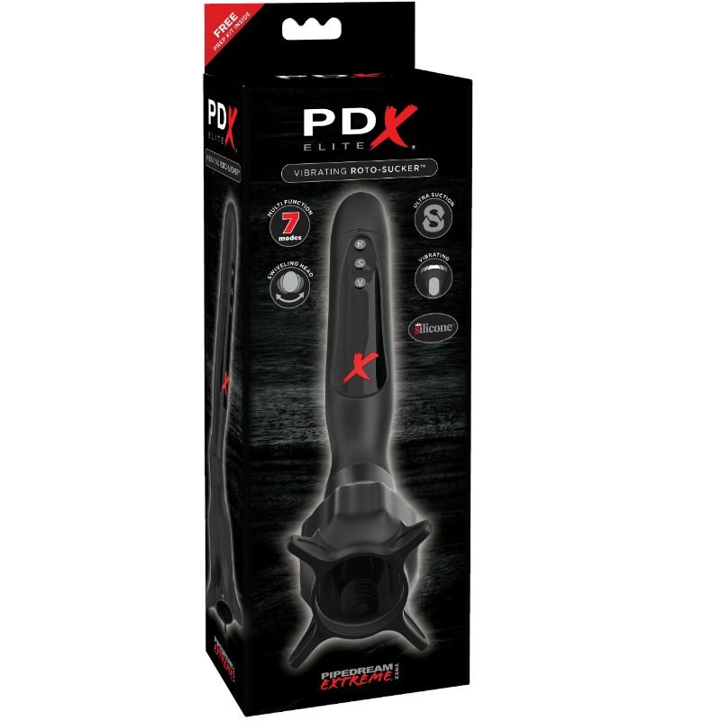 PDX ELITE - ESTIMULADOR CON VIBRACION Y SUCCION ROTO-SUCKER - Sensuana.es