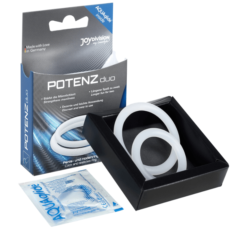 JOYDIVISION POTENZDUO - ANILLOS PARA PENE BLANCO - M - Sensuana.es