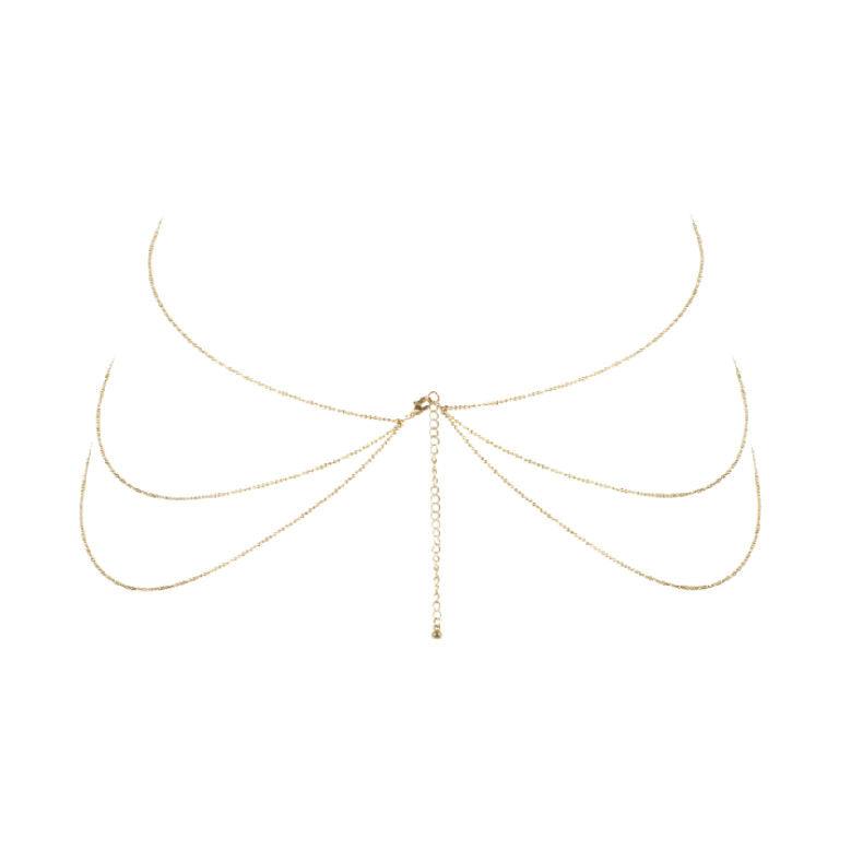 BIJOUX - MAGNIFIQUE CADENAS METLICAS PARA EL CUERPO 8 DORADO - Sensuana.es