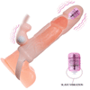 BAILE - BRAVE MAN FUNDA PENE CON RABBIT VIBRADOR 16.5 CM NATURAL - Sensuana.es