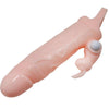 BAILE - BRAVE MAN FUNDA PENE CON RABBIT VIBRADOR 16.5 CM NATURAL - Sensuana.es