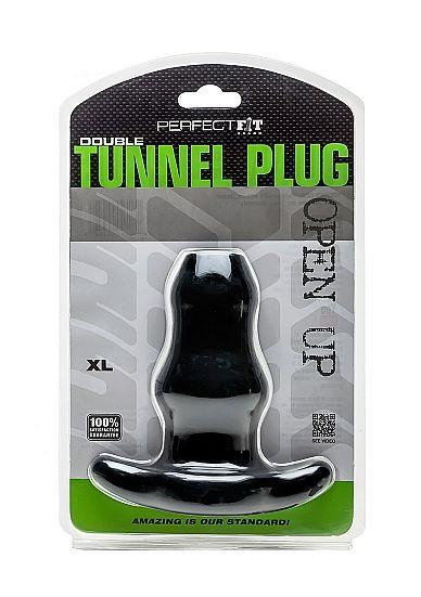 PERFECT FIT BRAND - PLUG DOBLE TÚNEL XL GRANDE NEGRO - Sensuana.es