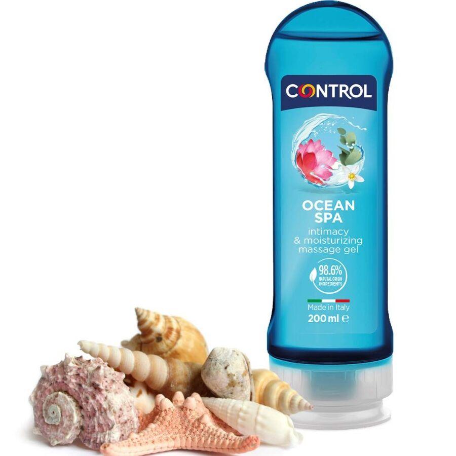 CONTROL - 2 EN 1 MASSAGE & PLEASURE MEDITERRANEAN SEA 200 ML - Sensuana.es