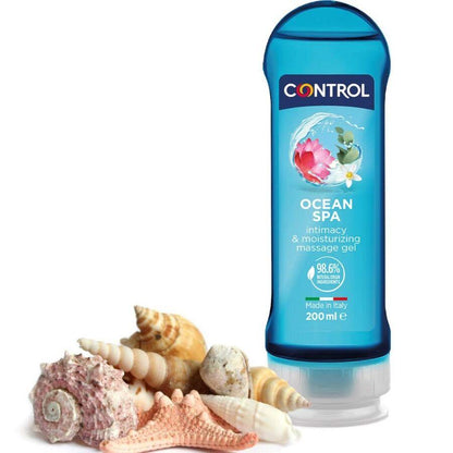 CONTROL - 2 EN 1 MASSAGE & PLEASURE MEDITERRANEAN SEA 200 ML - Sensuana.es