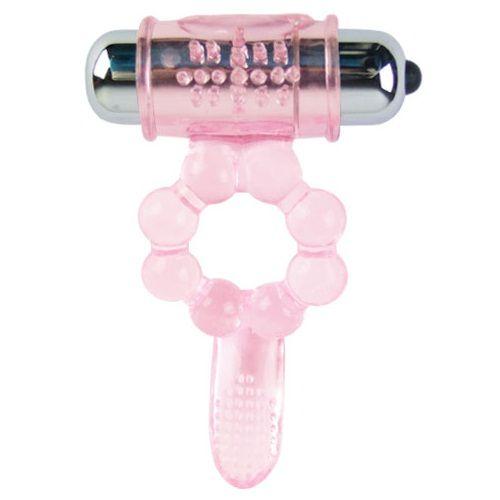 BAILE - ANILLO SILICONA 10 RITMOS LENGUA CON VIBRACION ROSA - Sensuana.es