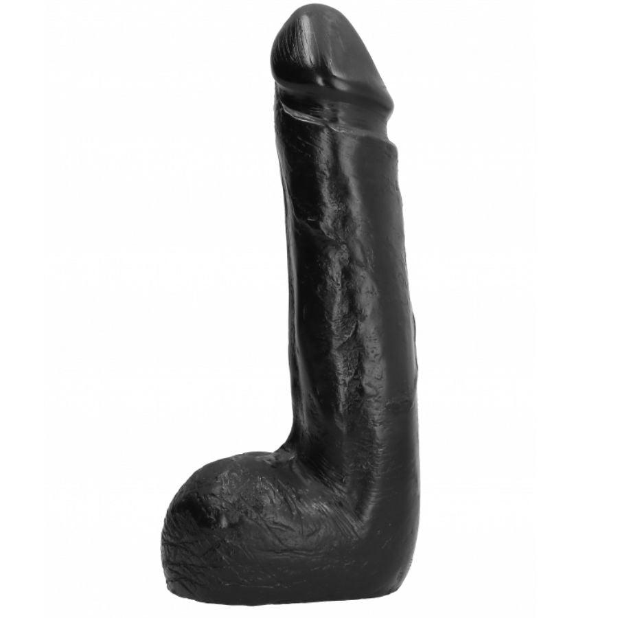 ALL BLACK - DILDO REALISTICO NEGRO SUAVE 20 CM - Sensuana.es