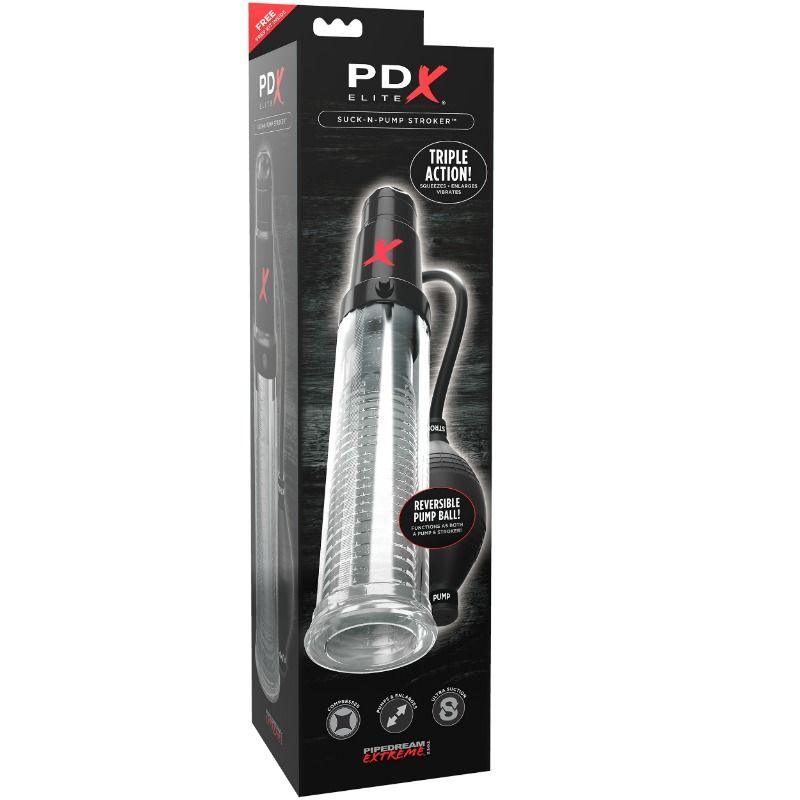 PDX ELITE - BOMBA DE SUCCION MASTURBADORA CON VIBRACION SUCK N PUMP STROKER - Sensuana.es