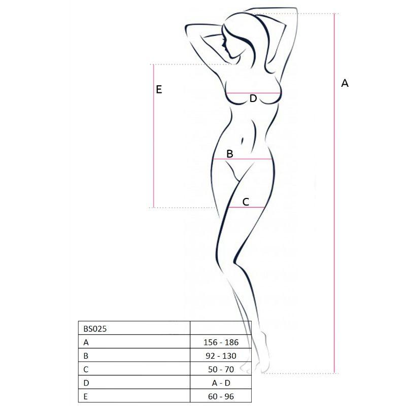 PASSION - WOMAN BS025 BODYSTOCKING ESTILO VESTIDO BLANCO TALLA UNICA - Sensuana.es