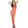 PASSION - WOMAN BS032 BODYSTOCKING ROJO TALLA UNICA - Sensuana.es