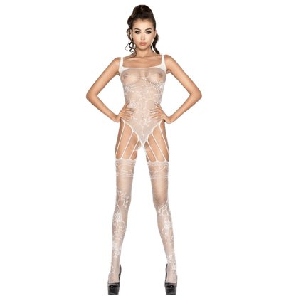 PASSION - WOMAN BS034 BODYSTOCKING BLANCO TALLA UNICA - Sensuana.es