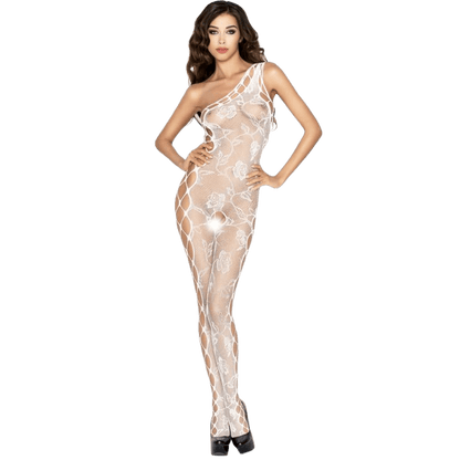 PASSION - WOMAN BS036 BODYSTOCKING BLANCO TALLA UNICA - Sensuana.es