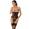 PASSION - WOMAN JUSTINA CORSET NEGRO TALLA S/M - Sensuana.es