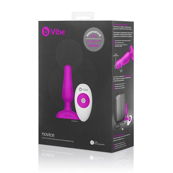 B-VIBE - NOVICE CONTROL REMOTO ANAL PLUG FUCSIA - Sensuana.es