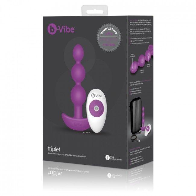 B-VIBE - TRIPLET ANAL CONTROL REMOTO BEADS ROSA - Sensuana.es