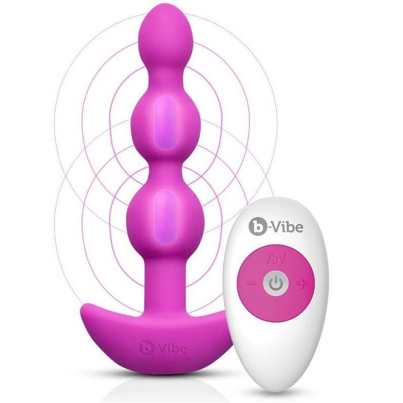 B-VIBE - TRIPLET ANAL CONTROL REMOTO BEADS ROSA - Sensuana.es