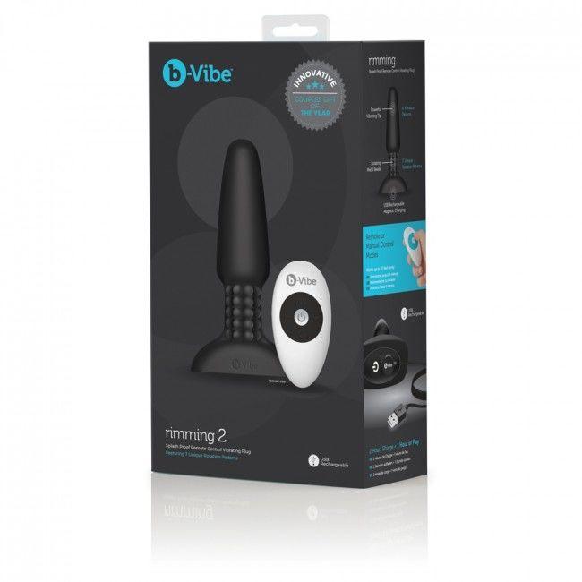 B-VIBE - RIMMING CONTROL REMOTO ANAL PLUG 2 NEGRO - Sensuana.es