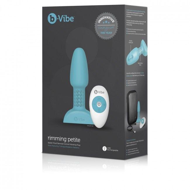 B-VIBE - RIMMING CONTROL REMOTO ANAL PLUG PETITE TEAL - Sensuana.es