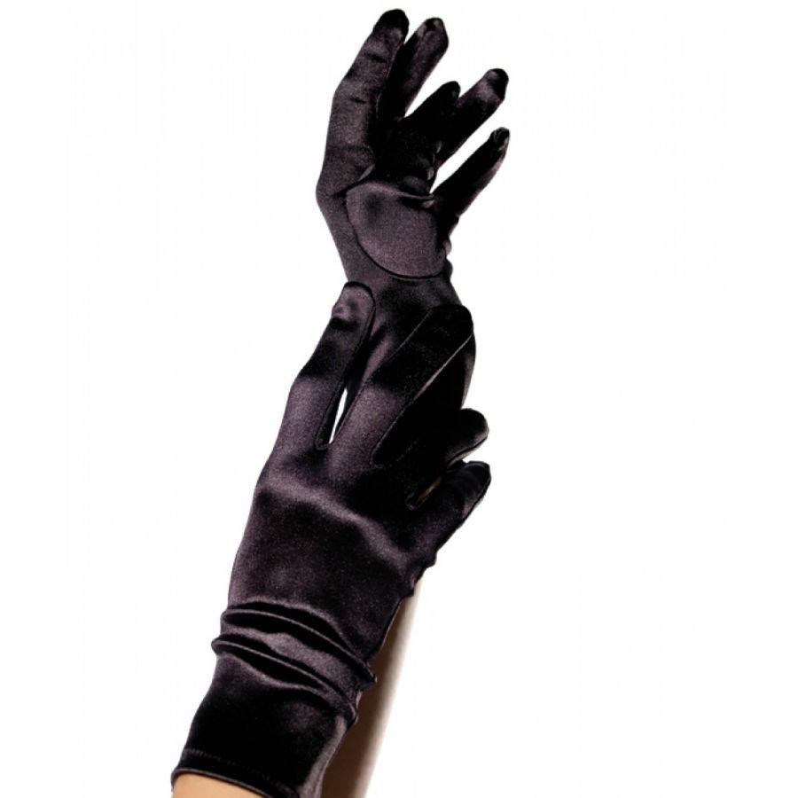 LEG AVENUE - GUANTES SATIN NEGRO - Sensuana.es