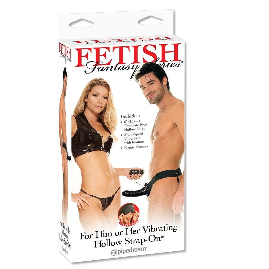 FETISH FANTASY SERIES - ARNES HUECO VIBRADOR PARA EL Y ELLA NEGRO 14CM - Sensuana.es