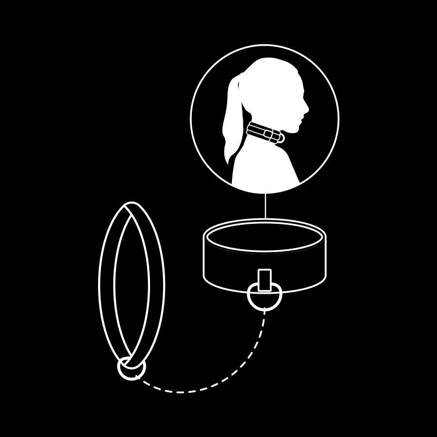 FETISH SUBMISSIVE - COLLAR CON CADENA CON FORRO DE NOPRENO - Sensuana.es