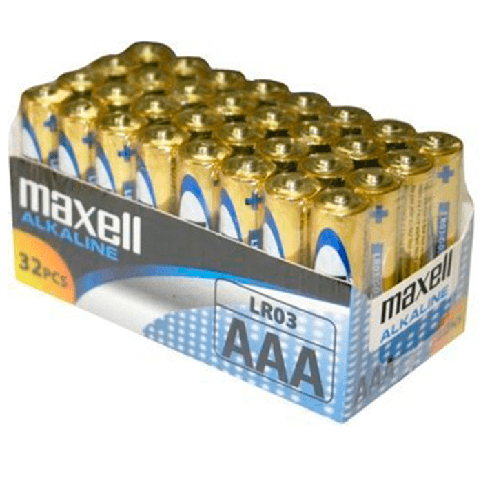 MAXELL - PILA ALCALINA AAA LR03 PACK*32 PILAS - Sensuana.es