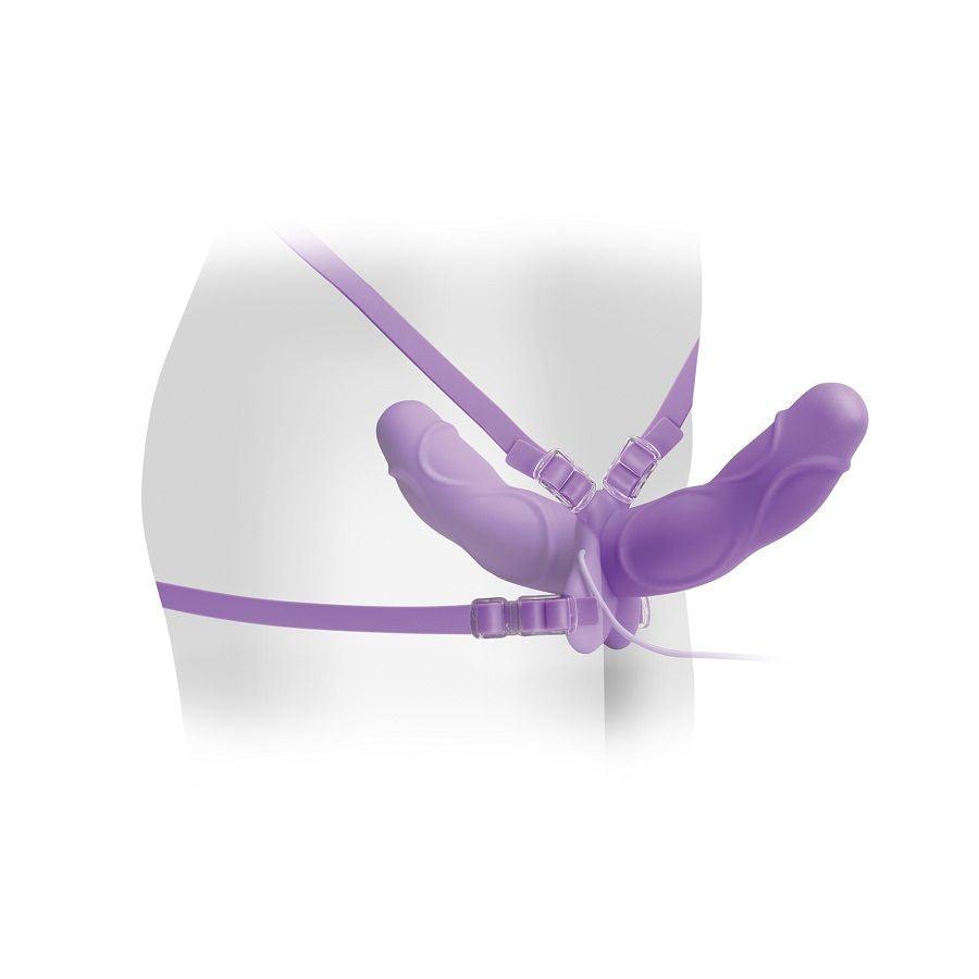 FETISH FANTASY ELITE - DOUBLE ARNES DOBLE VIBRADOR LILA 11.5CM - Sensuana.es