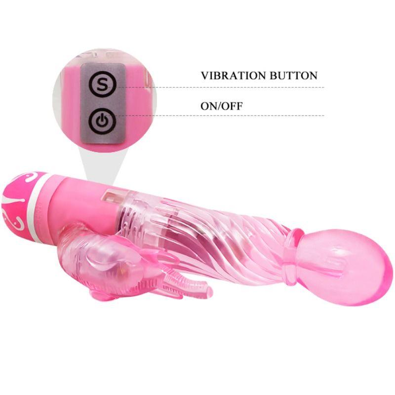 BAILE - VIBRADOR MULTIVELOCIDAD CON ESTIMULADOR ROSA - Sensuana.es