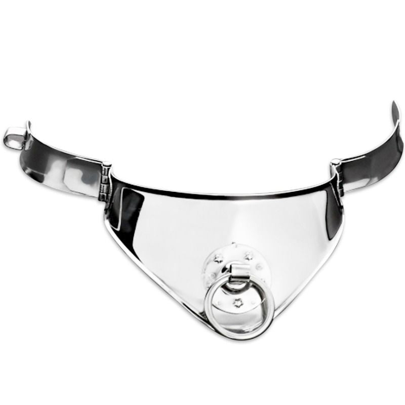 METAL HARD - COLLAR RESTRICCION CON ANILLA Y CANDADO 12.5 CM - Sensuana.es