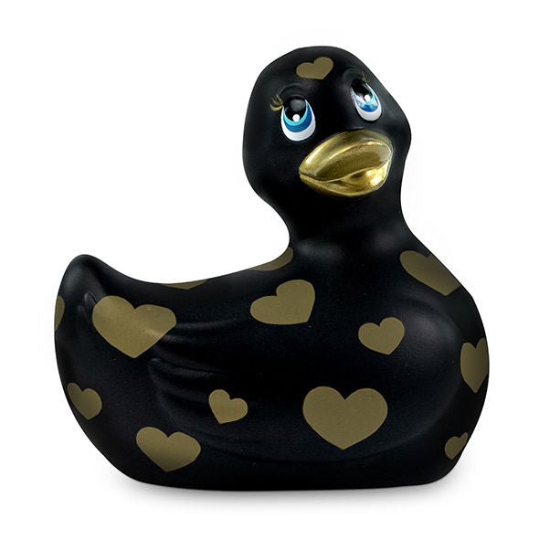 BIG TEASE TOYS - I RUB MY DUCKIE 2.0 | PATO VIBRADOR ROMANCE (BLACK & GOLD) - Sensuana.es