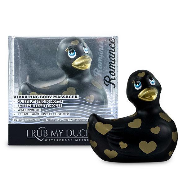 BIG TEASE TOYS - I RUB MY DUCKIE 2.0 | PATO VIBRADOR ROMANCE (BLACK & GOLD) - Sensuana.es